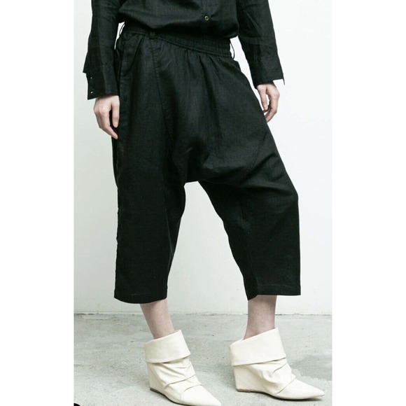 Free People Pants - Free People Nicholas K Linen Short Black Pants Size Small